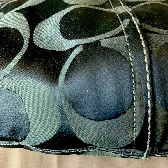 Coach Black and Gray Sateen HOBO Bag - Picture 10 of 15